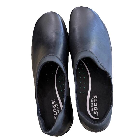 Klogs Raven Men\'s Black Sz 13 Leather Slip Resistant Comfort Work Clogs Shoe